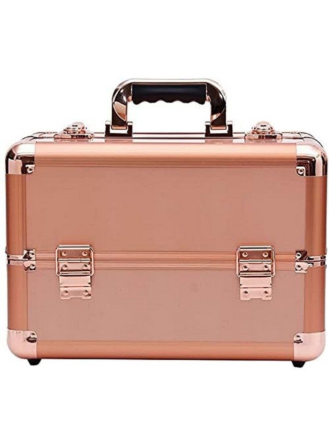 ADSON Professional Beauty Makeup Box Cosmetic Vanity Case/Box (Rose Gold 6) - Image 1
