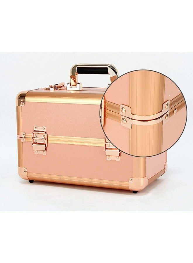 ADSON Professional Beauty Makeup Box Cosmetic Vanity Case/Box (Rose Gold 6) - Image 5