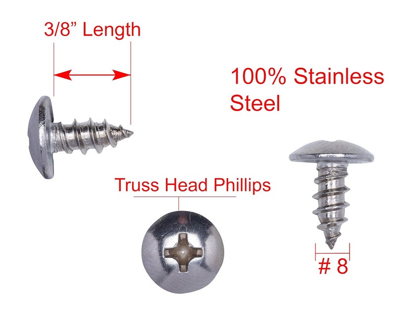 Bolt Dropper Stainless Truss Head Phillips Wood Screw (100 Piece) 18-8 (304) Stainless Steel Screws - ssd Screws - Image 2