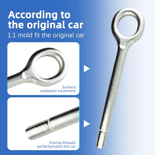 AAAWZDWD for Jeep Renegade Compass Tow Hook,for Fiat 500 Tow Hook Compatible with 500 Abarth Ducato 500L 500X Towing Eye Hook#51798113 1612882780 68256663A - Image 5