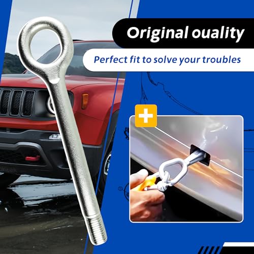 AAAWZDWD for Jeep Renegade Compass Tow Hook,for Fiat 500 Tow Hook Compatible with 500 Abarth Ducato 500L 500X Towing Eye Hook#51798113 1612882780 68256663A - Image 4