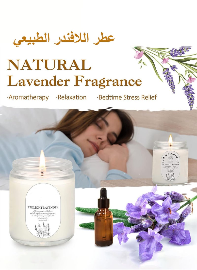 XnYao Lavender Scented Candles for Women，Soy Candles for Home Scented, Birthday Gifts Candle for Women Mom  - Image 3