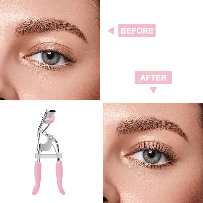 Zowor Eyelash Curler with Comb Fit All Eye Shape Curved Eyelash Curlers,Natural and Long Lasting Lash Curler for Women Make Up Gift(Pink) - Image 3