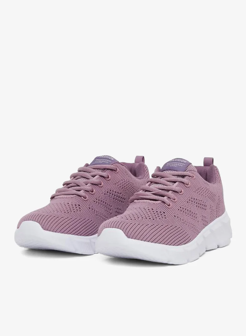 ستايلي اكتيف سنيكرز شبكي مزخرف برباط