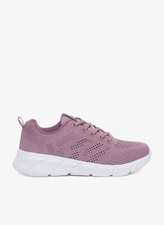 Styli Active Textured Mesh Lace Up Sneakers - Image 1