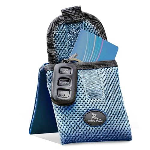 Running Buddy Fanny Pack Waist Pouch - 3.75 x 4 in, Blue - Running Belt Bag with Water-Resistant, Magnetic Closure - Bounce-Free, Chafe-Free, Lightweight Fit - Image 1