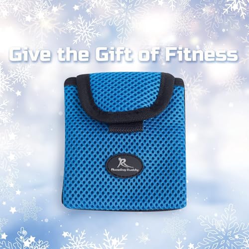 Running Buddy Fanny Pack Waist Pouch - 3.75 x 4 in, Blue - Running Belt Bag with Water-Resistant, Magnetic Closure - Bounce-Free, Chafe-Free, Lightweight Fit - Image 5