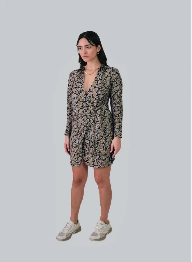 غانت Paisley Wrap Shirt Dress