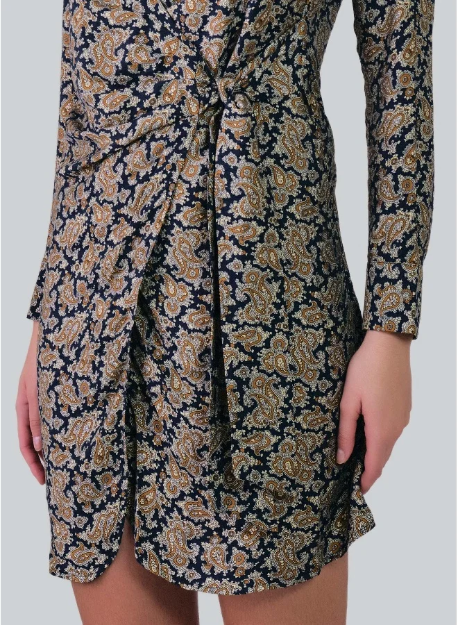 غانت Paisley Wrap Shirt Dress
