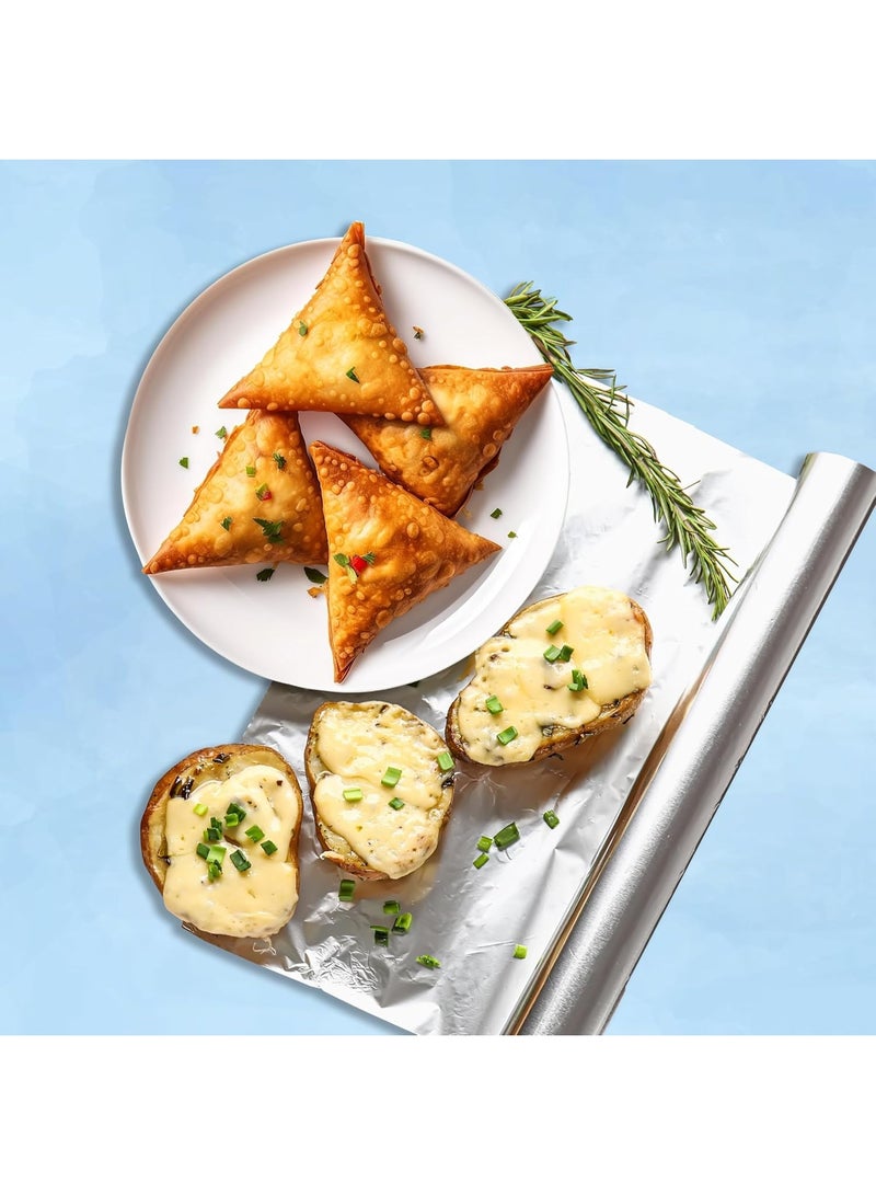 Origami Silver Aluminium Foil for Food Packing 25m with 11 Micron Thickness | Keeps Food Warm and Hygienic | Ideal for Storing, Packing, Wrapping, and Serving - 265g - Image 5