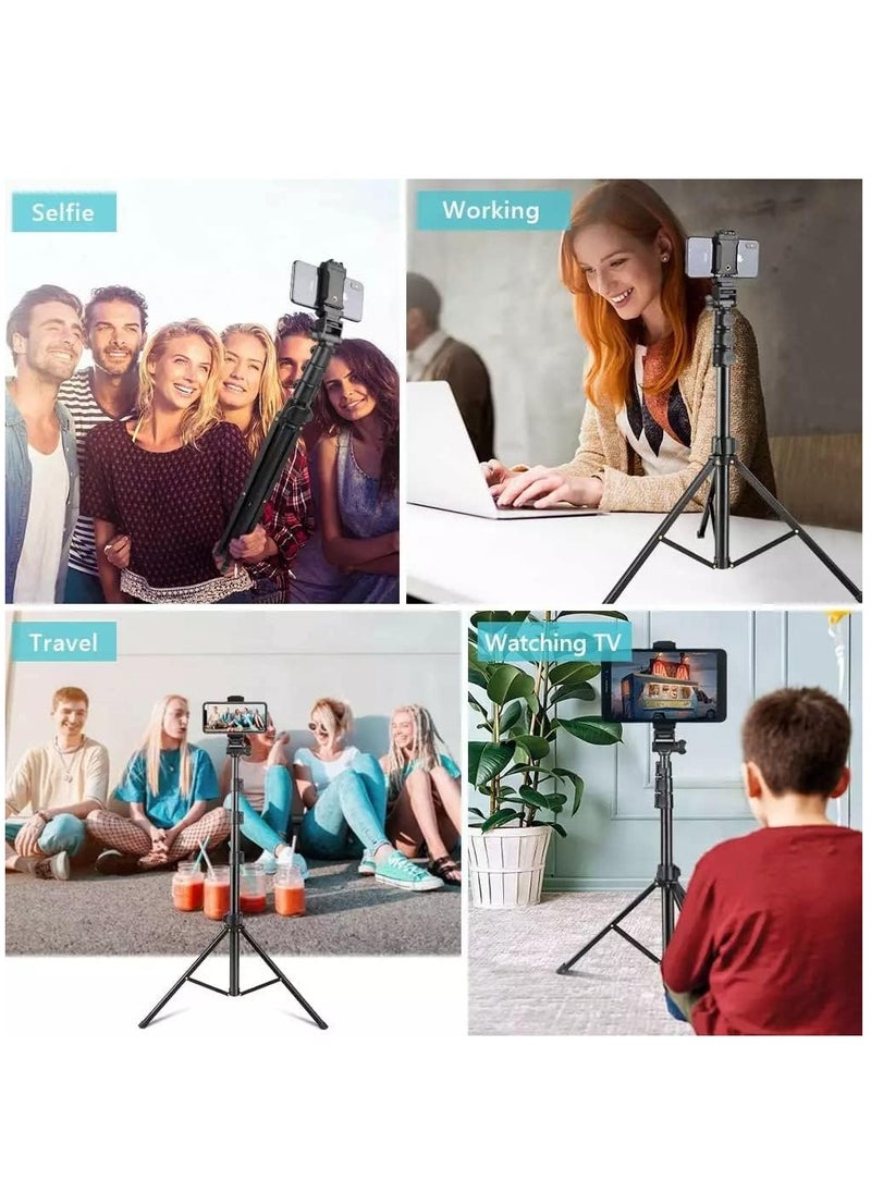 Jmary - MT36 Selfie Stick Phone Tripod 67" Extendable Travel Tripod Stand with Phone Clip 1.7 meter Tripod for Video Shooting vlog - Image 1