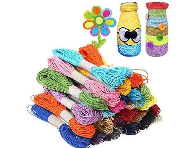 Prescent 12 Color Paper Thread 20 Meter Colorful DIY Paper Rope Threads for Various Art and Craft Projects and Decoration (12 Colors) - Image 3