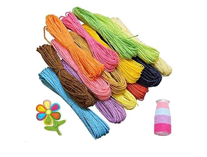 Prescent 12 Color Paper Thread 20 Meter Colorful DIY Paper Rope Threads for Various Art and Craft Projects and Decoration (12 Colors) - Image 4
