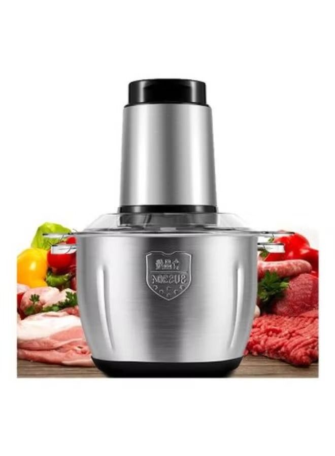 Food Chopper Electric Meat Chopper with Powerful Motor 3L Stainless Steel, 2 Speed Levels Safety Function Multi Chopper for Meat Fruits Vegetables. - Image 2