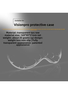 Generic Visionpro Protective Case For Apple For Apple Vision Pro Battery Protective Case TPU Soft Rubber Power Supply-Product Color:Transparent Black-Model:Vision Pro Host Case  - Image 1