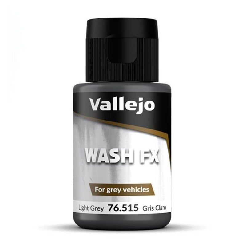 Vallejo - Wash FX | Light Grey 35 ml. (1.18 fl.oz.) | Designed for Grey Vehicles | Visual Realism for your Projects | Brush or Airbrush Use - Image 1