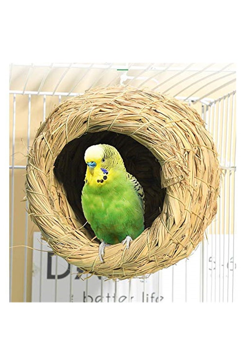 Generic Handmade Straw Natural Bird Nest/Pigeon Bird House Parrot Nest Warm Pet Bedroom Courtyard Bird Cages Adornment  - Image 1