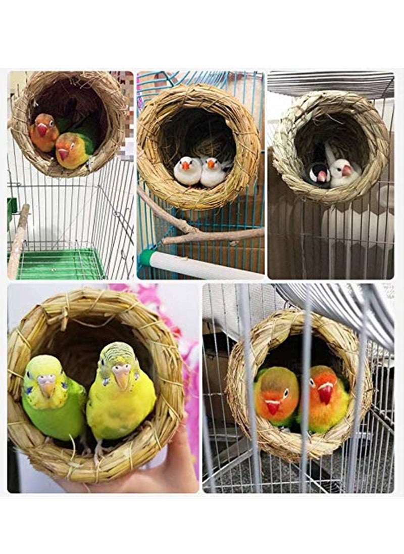Generic Handmade Straw Natural Bird Nest/Pigeon Bird House Parrot Nest Warm Pet Bedroom Courtyard Bird Cages Adornment  - Image 4