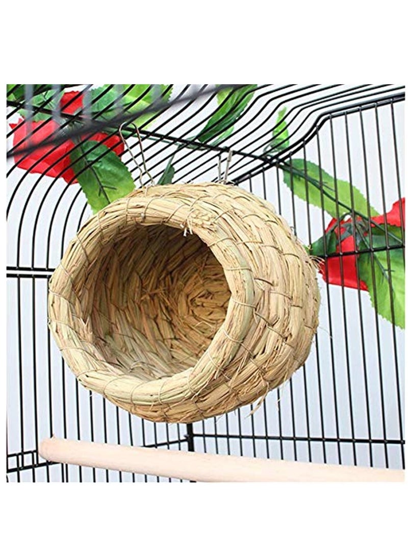 Generic Handmade Straw Natural Bird Nest/Pigeon Bird House Parrot Nest Warm Pet Bedroom Courtyard Bird Cages Adornment  - Image 2