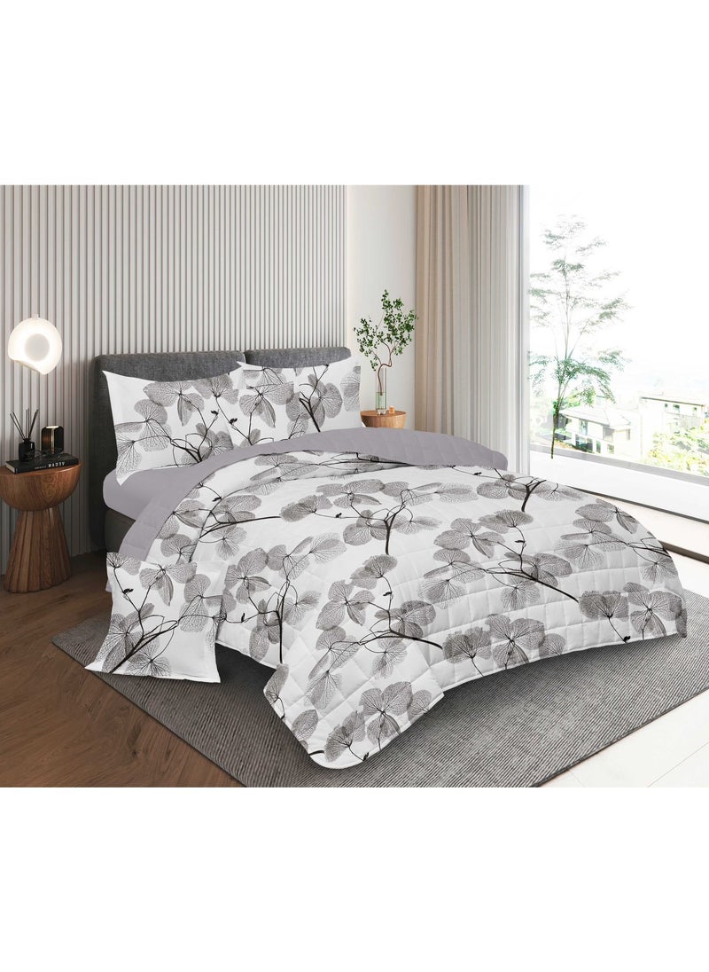 Red Rose A practical summer double bed sheet with a printed design to suit your room's decor, made of microfiber, measuring 230*250cm.  - Image 1