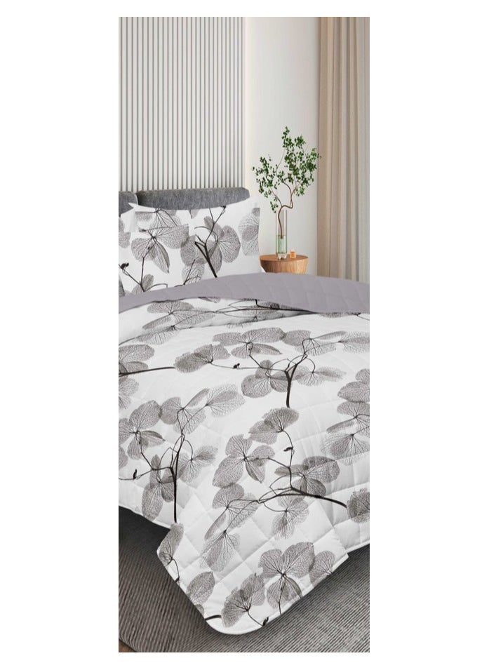 Red Rose A practical summer double bed sheet with a printed design to suit your room's decor, made of microfiber, measuring 230*250cm.  - Image 3