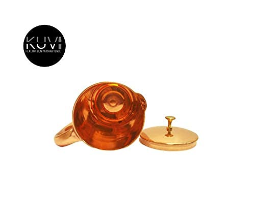 KUVI KUVI Emboss Pure Copper Jug Lacqour Coated Pitcher for Storage Serving Water in Home Hotel Restaurant Serveware and Drinkware Ayurveda Beneficial for Health Capacity 16L 1600 ML - Image 3