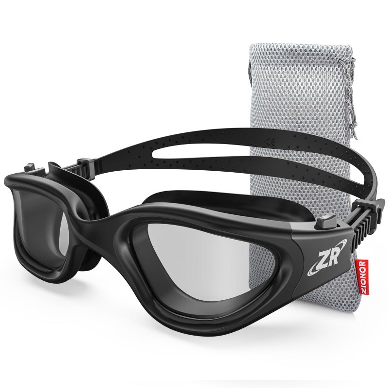 ZIONOR Swim Goggles, G1 Polarized Swimming Goggles UV Protection Anti-fog Adjustable Strap for Adult Men Women (Polarized Light Smoke Lens) - Image 1