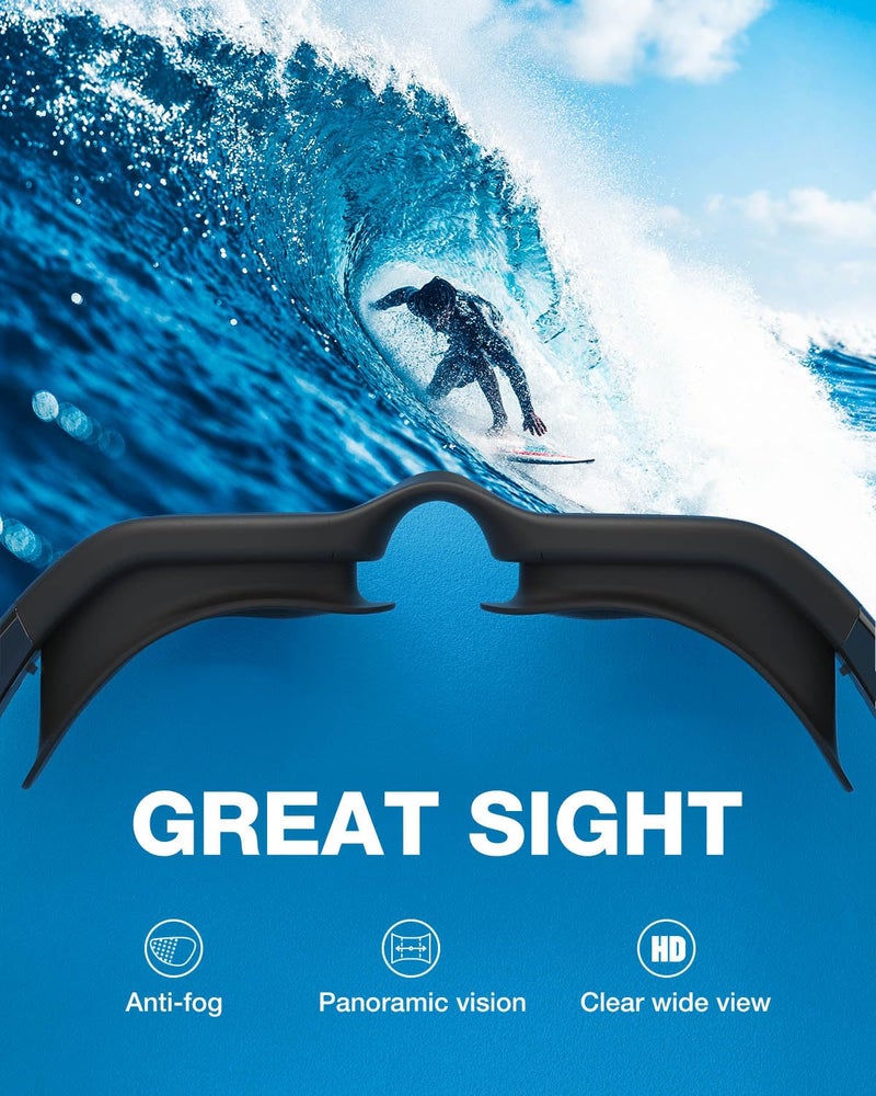 ZIONOR Swim Goggles, G1 Polarized Swimming Goggles UV Protection Anti-fog Adjustable Strap for Adult Men Women (Polarized Light Smoke Lens) - Image 4