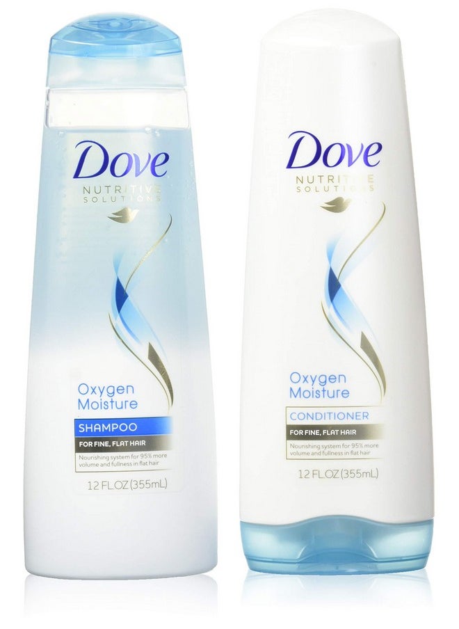 Dove - Advanced Hair Series Oxygen Moisture, Shampoo And Conditioner Set, 12 Ounce Each - Image 1