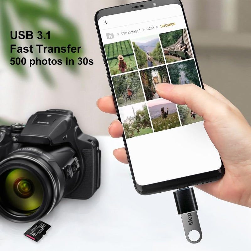 Mepsies USB C to USB Adapter, USB C Adapter, Type C Male to USB 3.1 Female Adaptor, OTG USB Adapter to USB C Compatible with MacBook Pro, Samsung Galaxy, Type-C Smartphones, Tablets and Laptops (Black) - Image 4