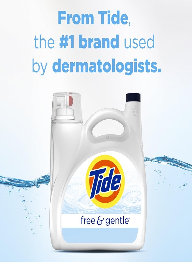 Tide Free & Gentle Liquid Laundry Detergent, 105 fl oz, 80 Loads, HE Compatible - Image 2