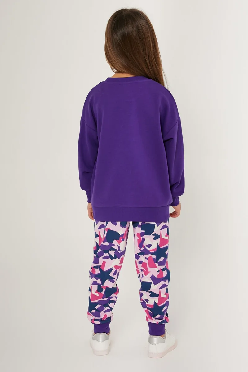 RolyPoly Girl Power Purple Girls' Tracksuit Set