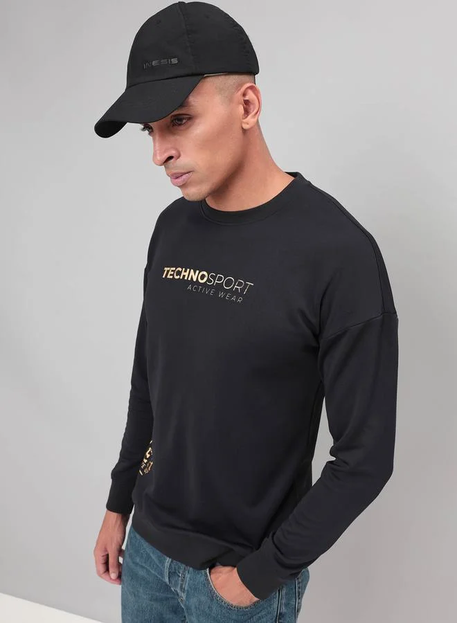 Technosport 4-Way Stretch Printed Sweatshirt by Styli