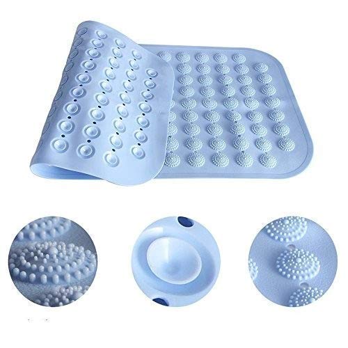 Mitravadan Chhotu NonSkid PVC Stone Powerful AntiBacterial Suction Cup Bathtub Rectangle Shower Mat Sky Size 70x 40 cm - Image 3