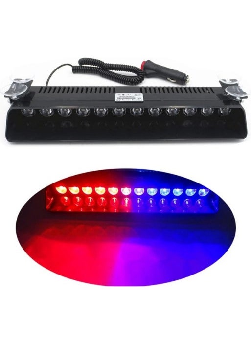 HRPAK 12 LED Red-Blue Police Flashing Light Suction Cup Cigarette Lighter Port Compatible  - Image 5