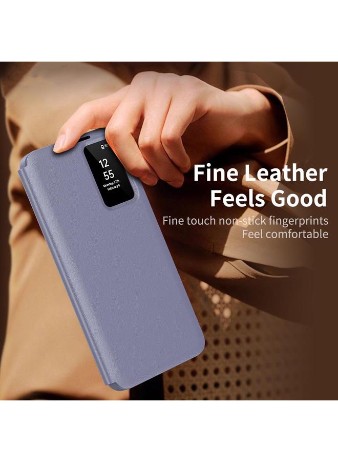 S-TOP Case For Samsung Galaxy S24+ 5G Smart View Window Leather Phone Case with Card Slot - Image 3