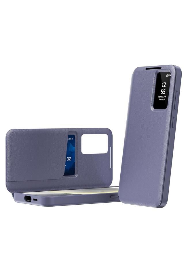 S-TOP Case For Samsung Galaxy S24+ 5G Smart View Window Leather Phone Case with Card Slot - Image 1