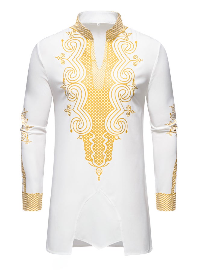 تايك تو طقم منسق من بلوزة طويلة وبنطال بطبعة فويل - Image 3