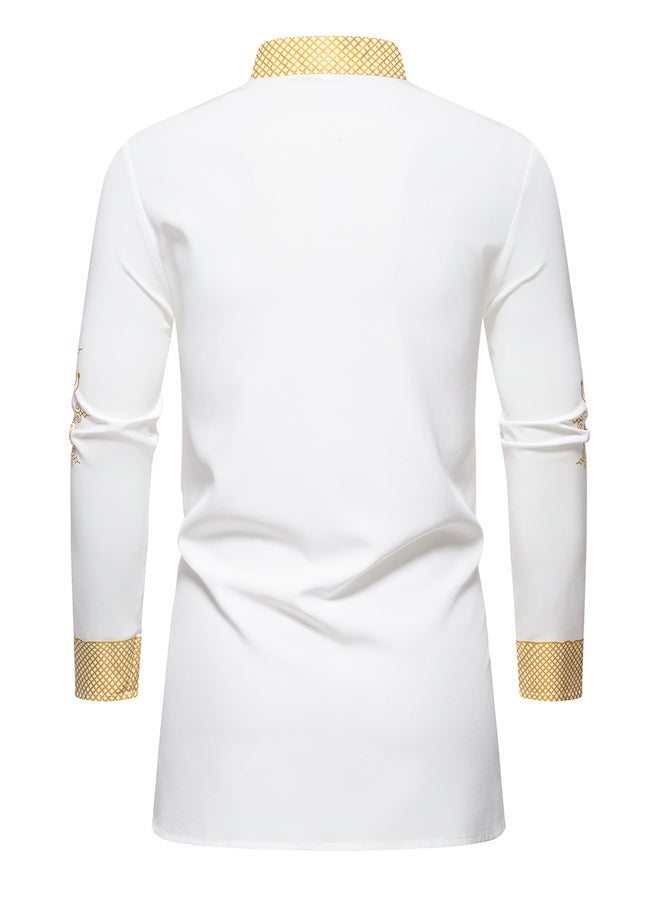 تايك تو طقم منسق من بلوزة طويلة وبنطال بطبعة فويل - Image 4