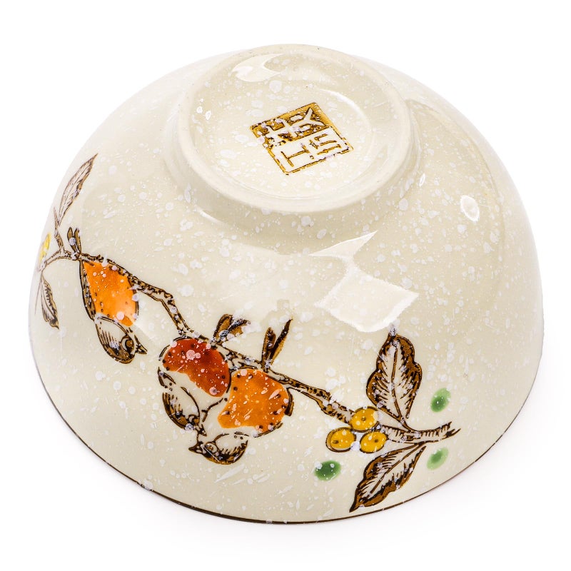 Nagpew 6 Pack Retro Ceramic Bowls, 4.5 Inch Japanese Rice Bowl, 10 Oz Small Soup Serving Set Hand-painted Cereal Holder for Salad, Dessert, Ice Cream, Noodles, Dishwasher Microwave Safe - Image 4