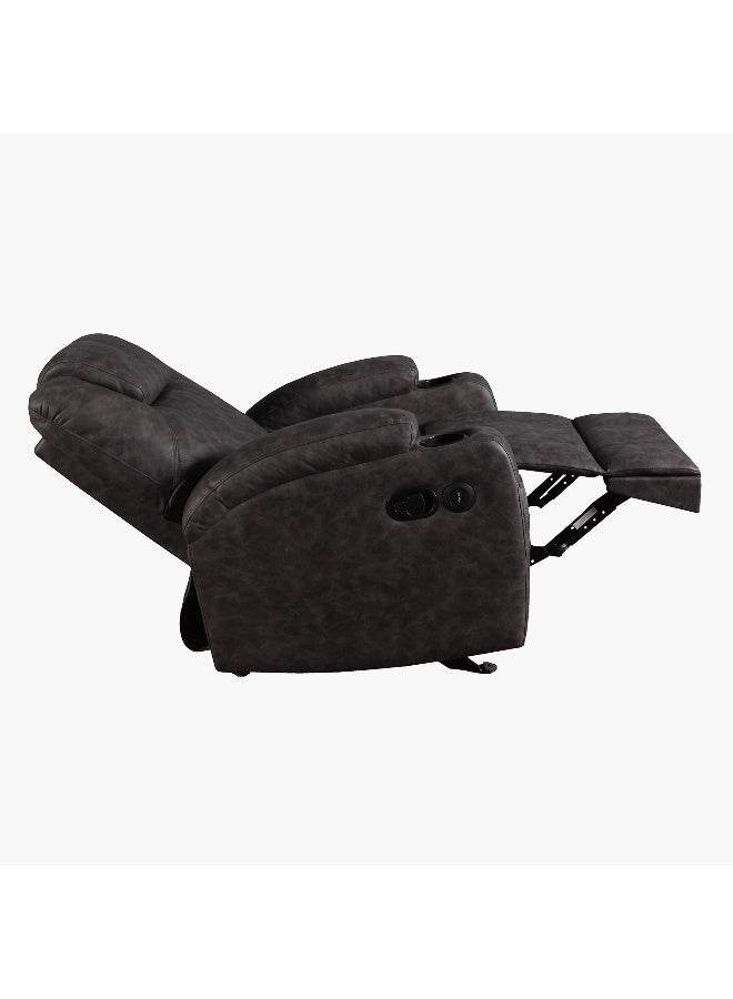 Home Box Malawi NXT Armchair Fabric Rocking Recliner with 2 Cupholders and USB  - Image 5