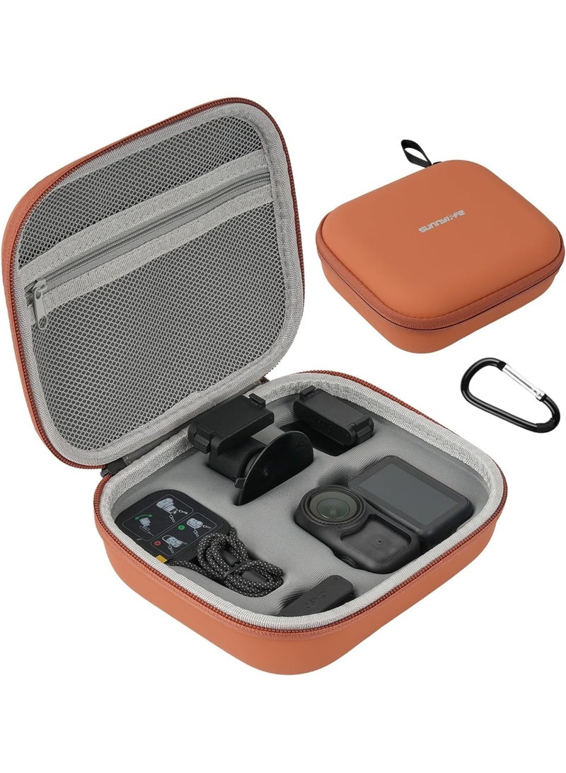 PU Storage Carrying Case for DJI OSMO Nano, Portable Camera Travel Case Dust-Proof Protective Storage Compatible with DJI OSMO Nano Action Camera Accessories (Orange) - Image 1