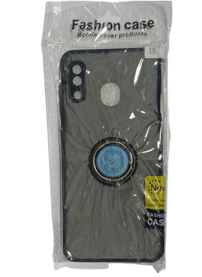 erorex Protective Case Cover For Samsung A20 With Magnetic Ring Holder Black  - Image 2