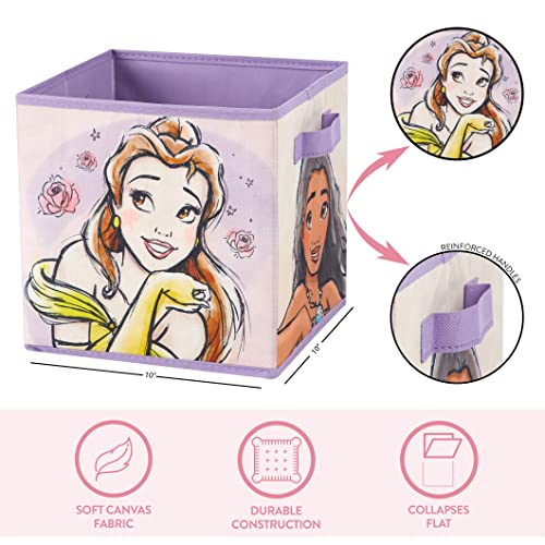 Idea Nuova Disney Princess Collapsible Storage Cubes, Set of 2, 10"x10" - Image 3