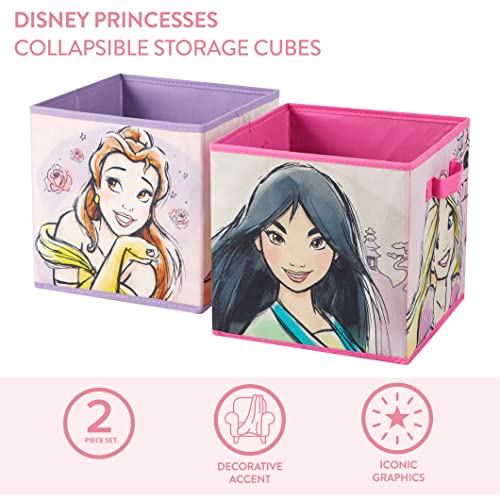 Idea Nuova Disney Princess Collapsible Storage Cubes, Set of 2, 10"x10" - Image 2