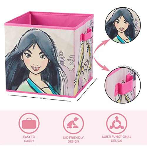 Idea Nuova Disney Princess Collapsible Storage Cubes, Set of 2, 10"x10" - Image 4