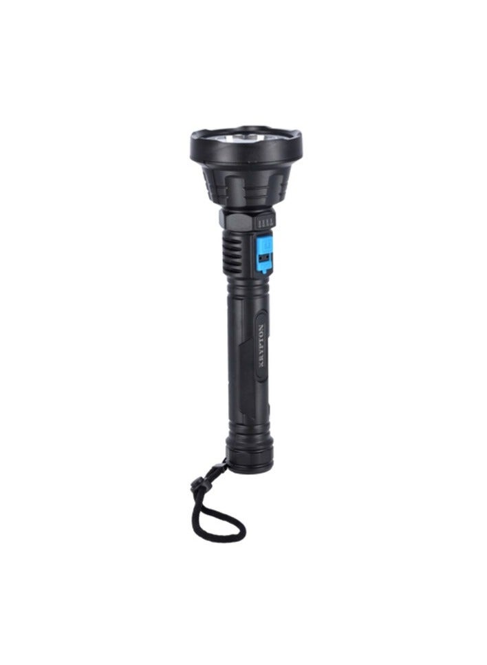 KRYPTON Krypton Rechargeable LED Flashlight, Cree LED, KNFL5164, ABS Body, 6800mAh Lithium-Ion Battery, Aluminium Alloy Light Reflector Cup, 5000m Distance Range - Image 3