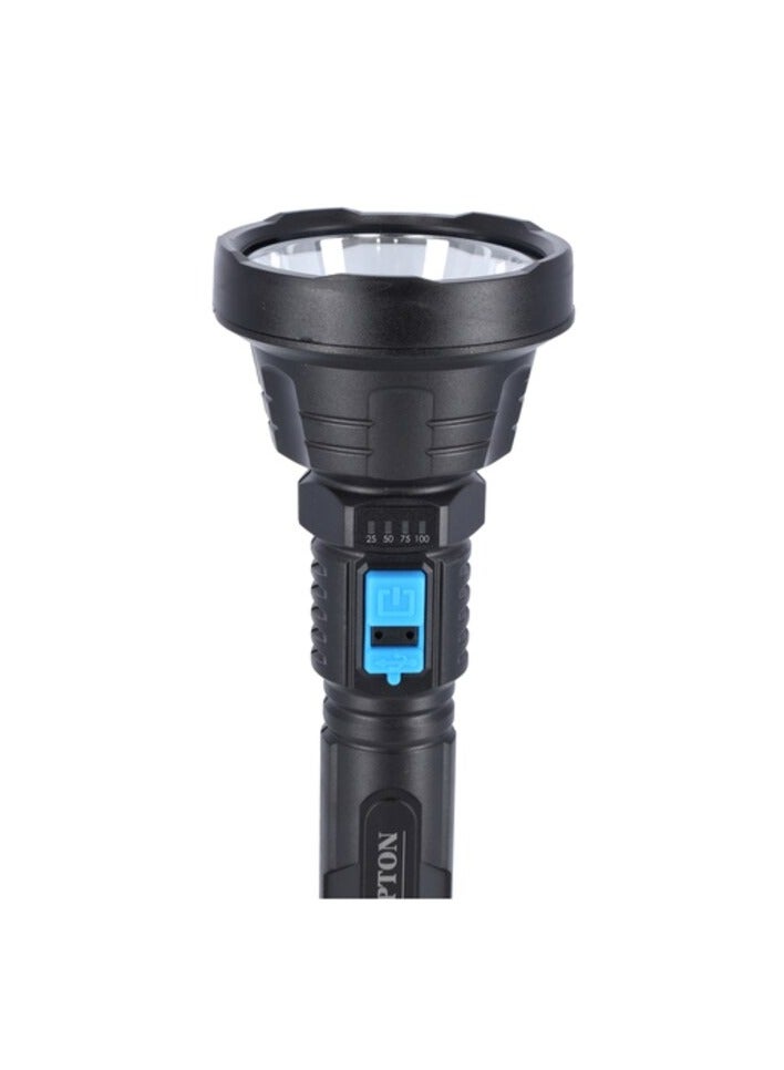 KRYPTON Krypton Rechargeable LED Flashlight, Cree LED, KNFL5164, ABS Body, 6800mAh Lithium-Ion Battery, Aluminium Alloy Light Reflector Cup, 5000m Distance Range - Image 4