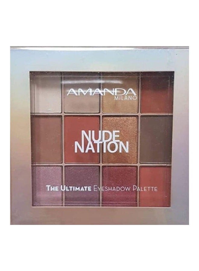 Amanda Milano Nude Nation The Ultimate Eyeshadow Palette - 12 Shades - Image 1