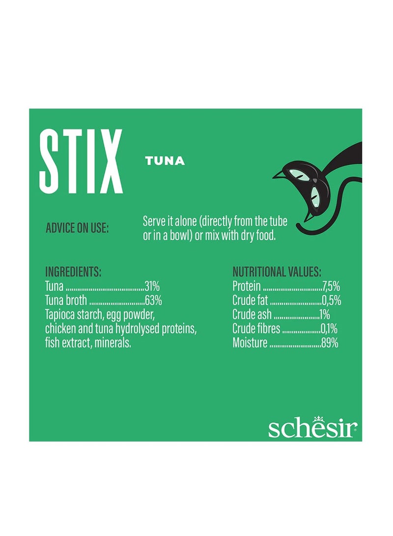 شيسر شيزر ستيكس مكافأة للقطط بالكريمة - تونة 6 × 15 جم (عبوة من 12 قطعة) - Image 4